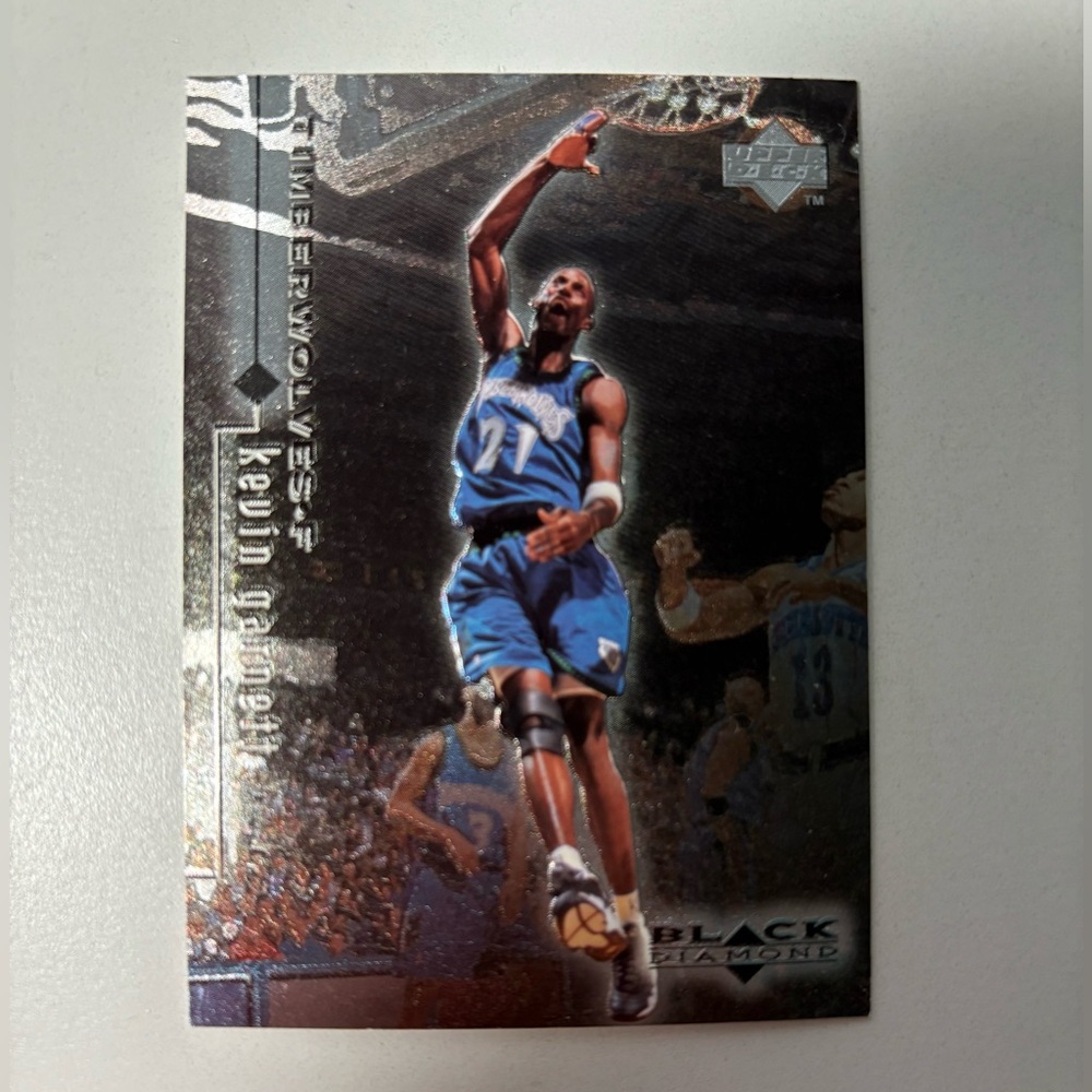 Kevin Garnett Black Diamond Basketball Trading Card Rare perfect condition 1996